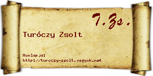 Turóczy Zsolt névjegykártya
